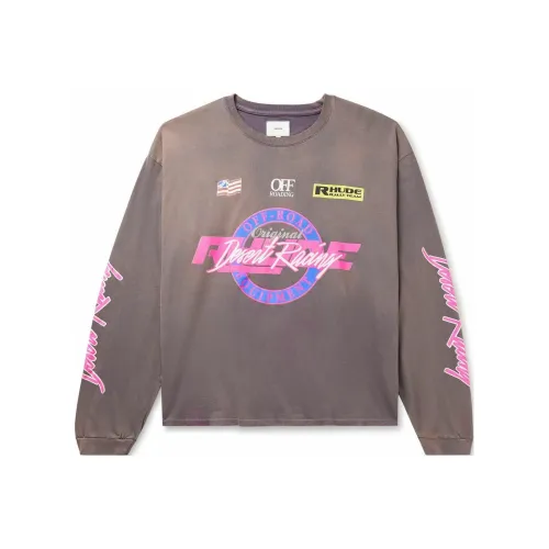 RHUDE Темно-серые Мужские T-рубашки