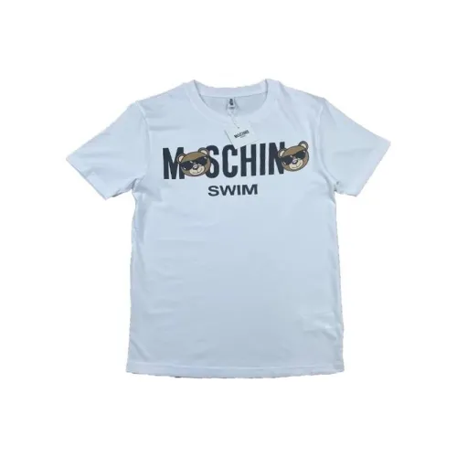 MOSCHINO T-рубашка Унисекс Солнцезащитные очки Медведь Белый