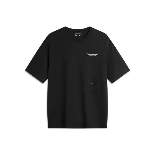 LINING Рукав с оборванным плечом T-рубашка Унисекс Черный