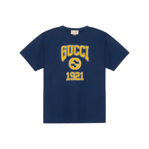 GUCCI Темно-синие мужские футболки T