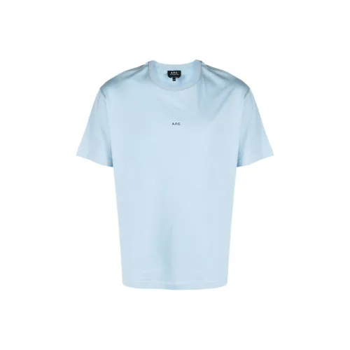 A.P.C Рубашка с оборванным плечевым швом Мужская Небесно-голубая