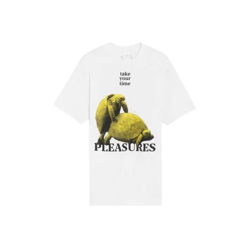 PLEASURES совместная брендированная Белая Мужская T-Рубашка
