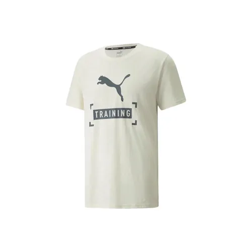 PUMA T-Shirt Мужской Бежевый Желтый