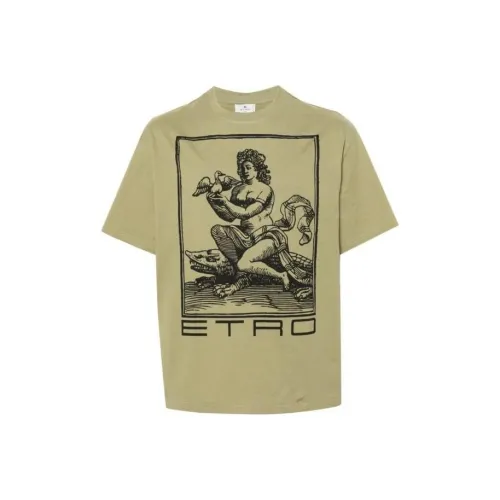 ETRO Хаки Мужские T-рубашки