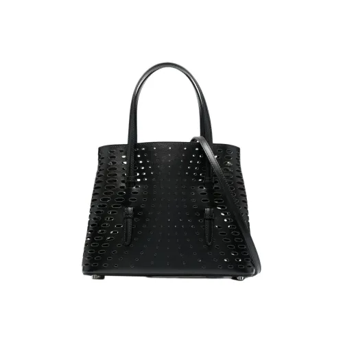 Alaia Телячья кожа Тоут Сумка Сумка для покупок Сумка через плечо Сумка Обычная Женская Черная