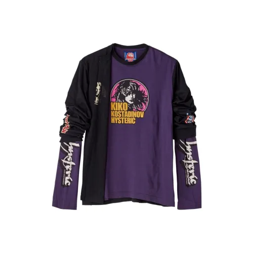 HYSTERIC GLAMOUR совместная фиолетовая мужская футболка T