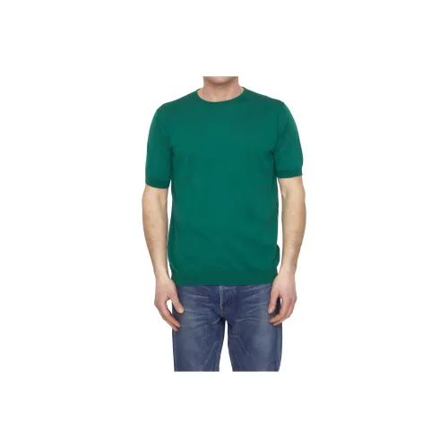 JOHN SMEDLEY Зеленые Мужские T-рубашки