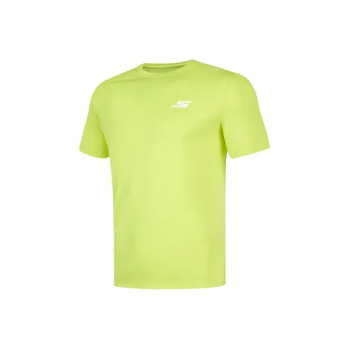 Skechers Comfort Technology Series T Рубашка Мужская Светло-желтая Зеленая