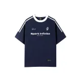 Темно-синий, белый воротник