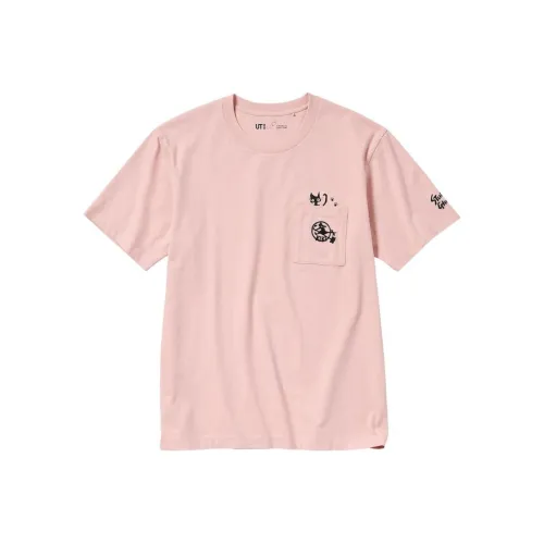 UNIQLO x JIBOLIGONGZUOSHI LIANMINGKUAN SS24 T-Shirt Унисекс Розовый