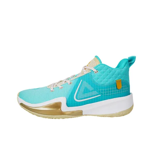 PEAK Шокабассорбер Slip-Resistant Abrasion-Resistant Низкий Топ Баскетбольные Кроссовки Мужские Ice Синий