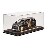 [Черный] 1:18 Toyota Alphard + Черная кожа Пылезащитный чехол