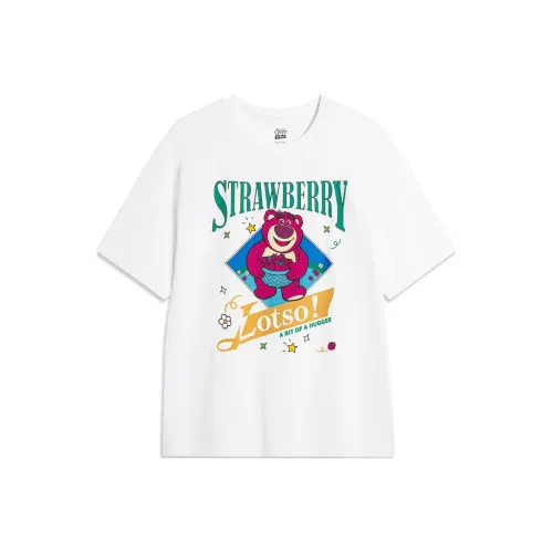 LiNing x Disney T-Shirt Унисекс Стандартный Белый