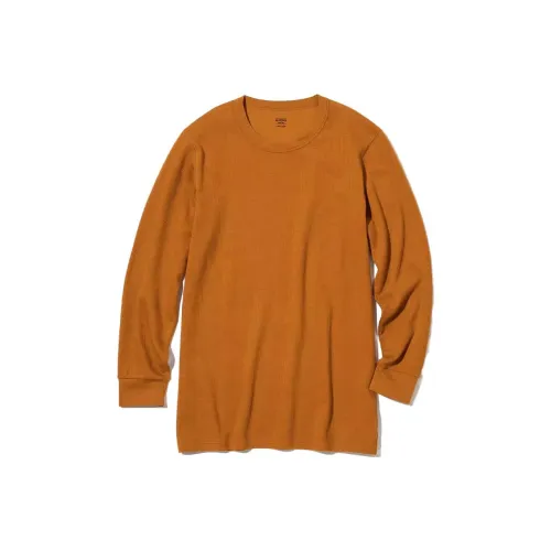 UNIQLO Мужская футболка манго-желтого цвета