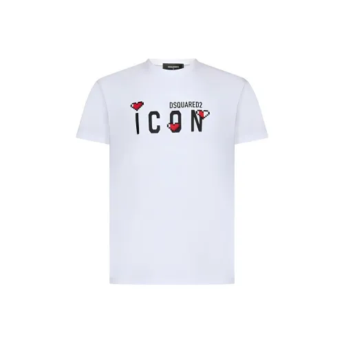 DSQUARED 2 Белый Мужской T-Рубашки