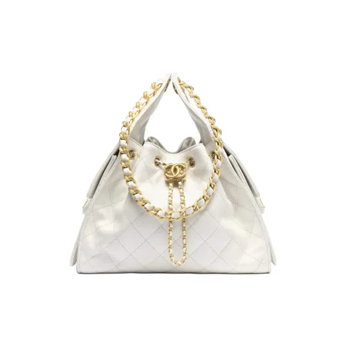 CHANEL 25Bag Телячья кожа с текстурой сумка-хобо сумка сумка через плечо маленькая женская белая