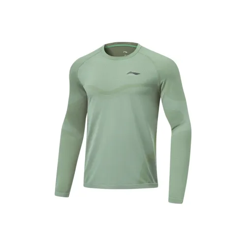 LINING Рукав Буф Т Рубашка Мужская Серая Зеленая