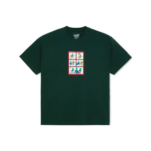 POLAR SKATE CO Темно-зеленая мужская футболка T-рубашка