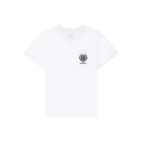 GIVENCHY Crest T-Shirt из хлопка мужская белая