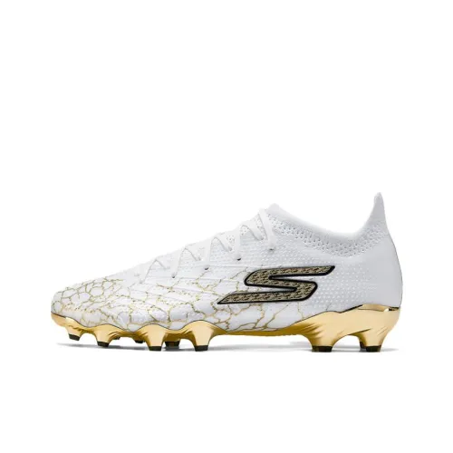 Skechers GO SOCCER MENS Амортизация Износостойкие футбольные бутсы Мужские Белый Золото
