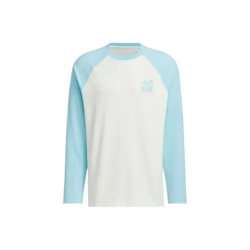 Adidas Маленький логотип T-рубашка Мужская Благословение Синий