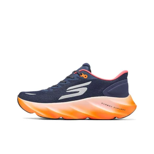 Skechers MEN'S GO Беговые кроссовки Низкий верх Синий Оранжевый Мужской