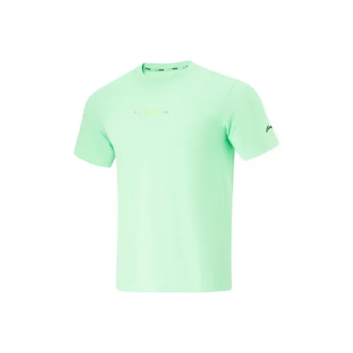 LINING RUNNING Collection Охлаждающий Зеленый Мужской T-Рубашки