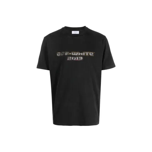 Off Белый Черный Мужские T-рубашки