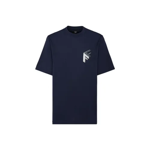 Fendi Blue Мужские T-рубашки