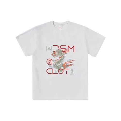 Clot DSM Co Бренд Белая Унисекс Футболка