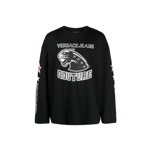 VERSACE JEANS Черные Мужские T-рубашки