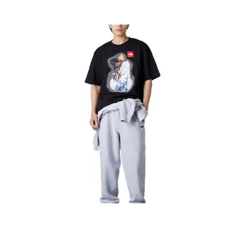 The North Face Back in Blue Series Черные Мужские T-Рубашки