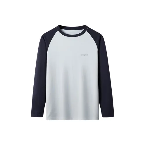 OUTDOOR PRODUCTS Реглан-рукав Т-рубашка Мужская Ледниково-серый Темно-синий