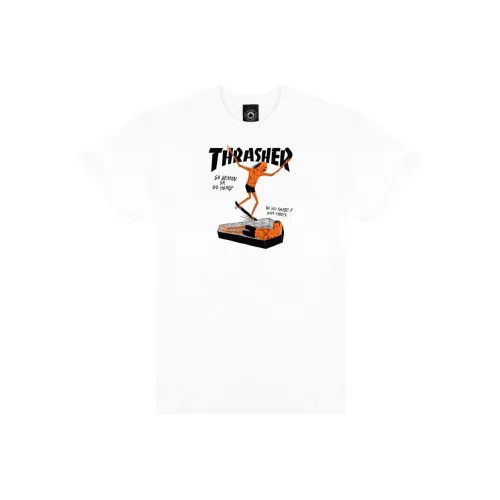 Thrasher Белая Унисекс Футболка
