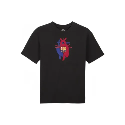 Nike X Patta совместный бренд X Barcelona Co Подпись Черный Мужской T-рубашки