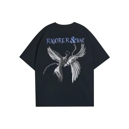 RIGORER Круглый вырез Короткий рукав T-рубашки Унисекс