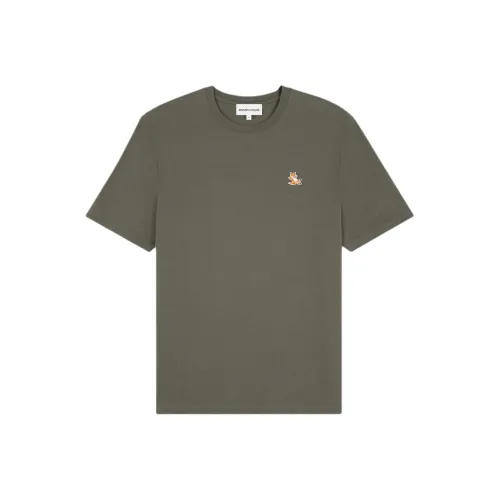 Maison Kitsune SS24 T Рубашка Мужская Армейский Зеленый