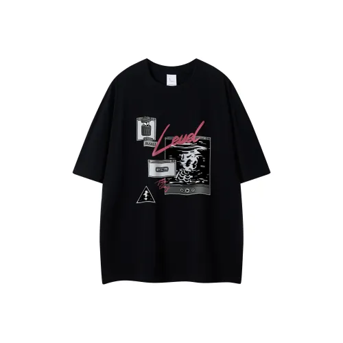 Уровень Короткий Sleeved T-рубашки Унисекс