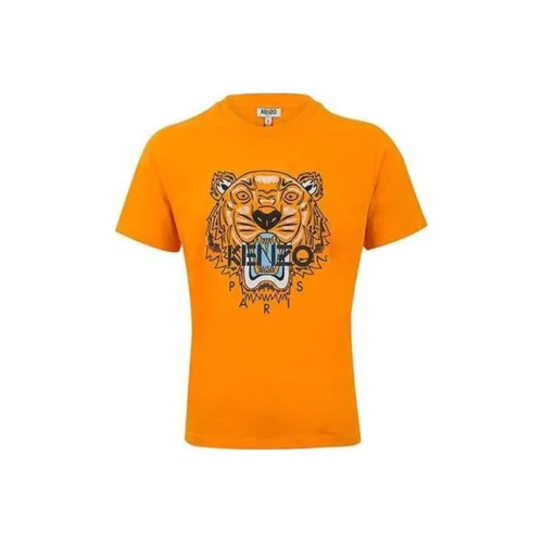 KENZO Classic Tiger Head Оранжевая Мужская T-рубашка