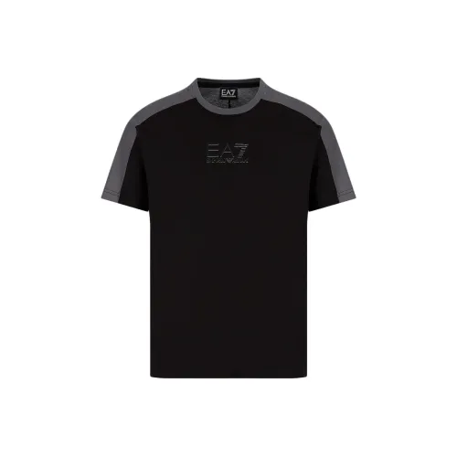 EMPORIO ARMANI EA7 Черные Мужские T-Рубашки