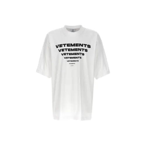 Vetements Белая Унисекс Футболка