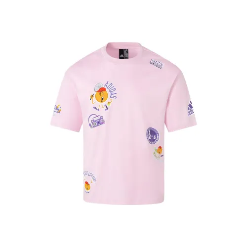 Adidas Прозрачный Розовый Унисекс Футболки