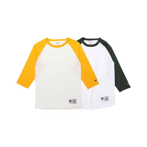 Чемпион Белое основание Желтый + Белое основание Яшмовый Унисекс T Рубашки