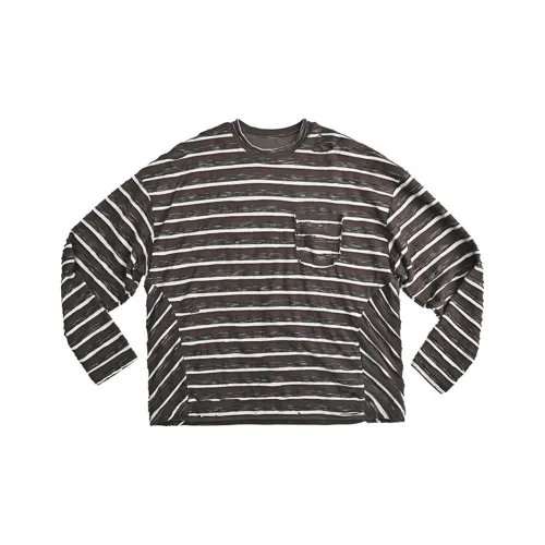 NST NONSTOP Серо-белые полосы Унисекс T-рубашки