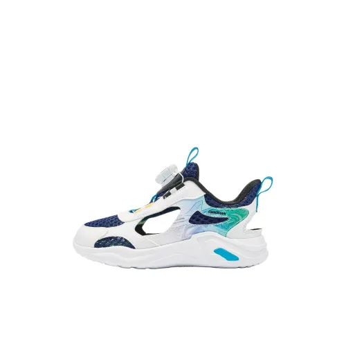 QIAODAN Slip-resistant Abrasion-resistant Low Top Kids Lifestyle Shoes White Blue Children Aged 3-7 Years QIAODAN Slip-resistant Abrasion-resistant Низкие детские повседневные туфли Белый Синий для детей 3-7 лет