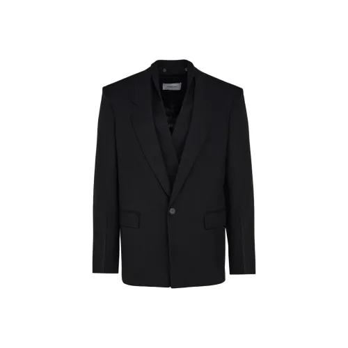 FERRAGAMO SS25 Бизнес-костюм Пальто Мужской Черный