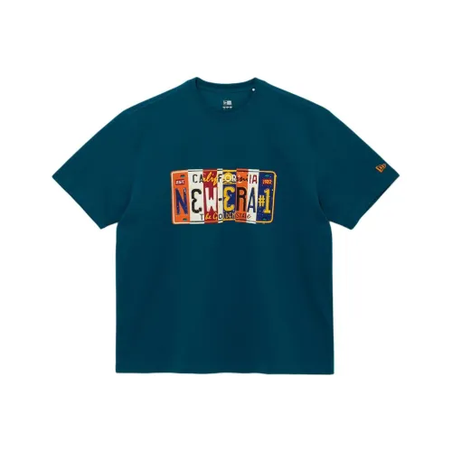 New Era T-Shirt Унисекс Павлин Синий