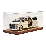 [Белый] 1:18 Toyota Alphard + Коричневая кожа Пылезащитный чехол