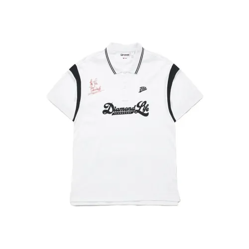 FILA FUSION Baseball серия Стандартный белый WT Мужская футболка с коротким рукавом