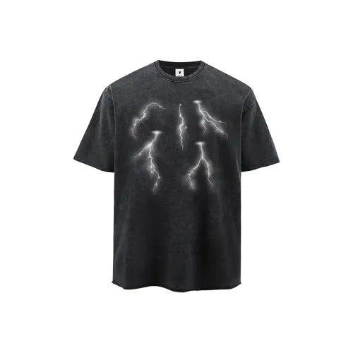 FOR FEAR THAT Промытый черный Унисекс Футболка